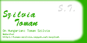 szilvia toman business card